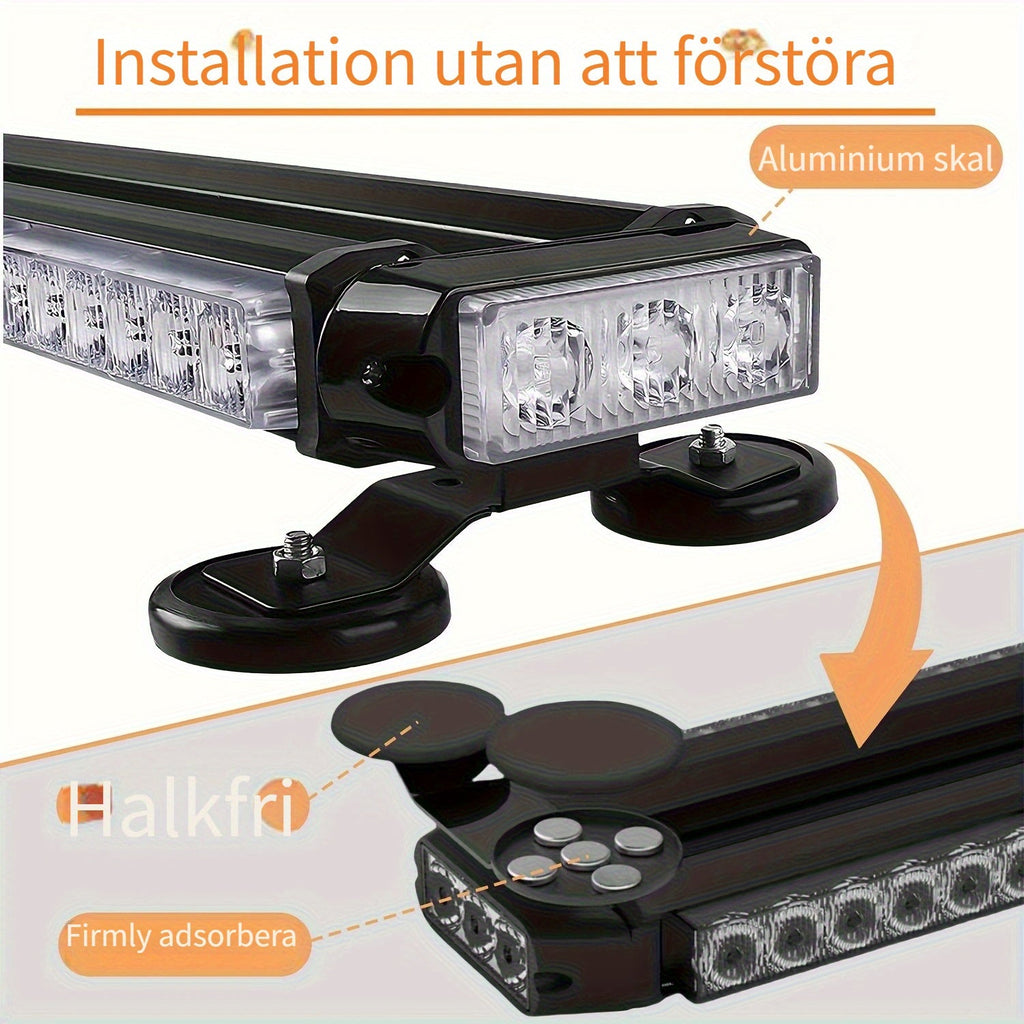 Advarselslysbar 38" – Rav/Hvid til Lastbil