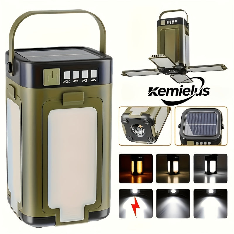 LED campinglampe solcelle