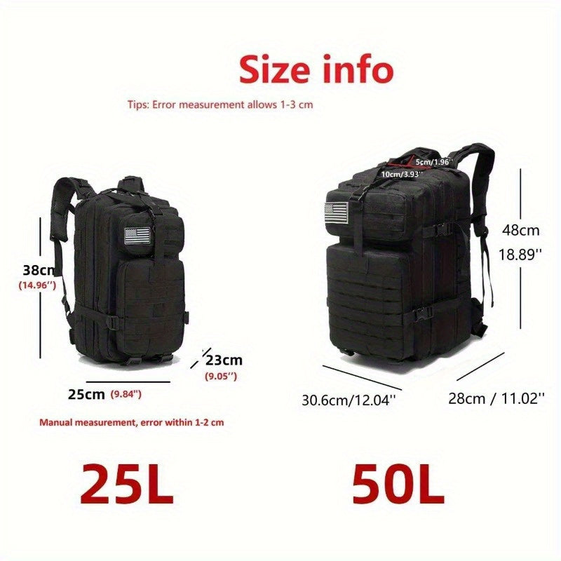 Vandrerygsæk 1000D – 25–50L Slidstærk