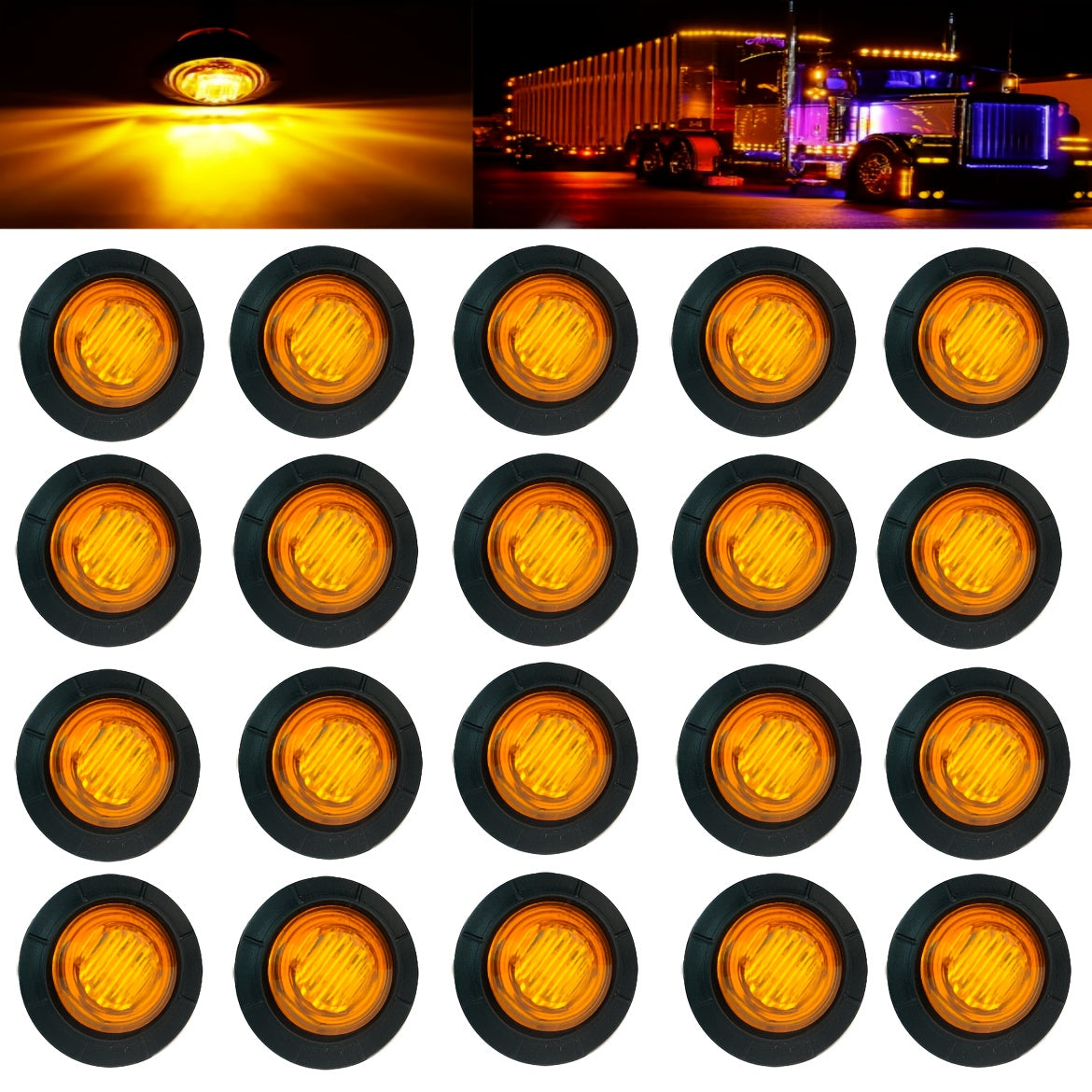 Sidemarkeringslys LED 20-Pak – 12V til Bil & Lastbil