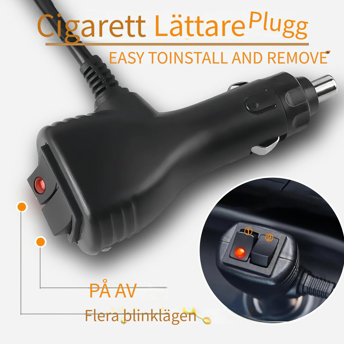 Advarselslysbar 38" – Rav/Hvid til Lastbil