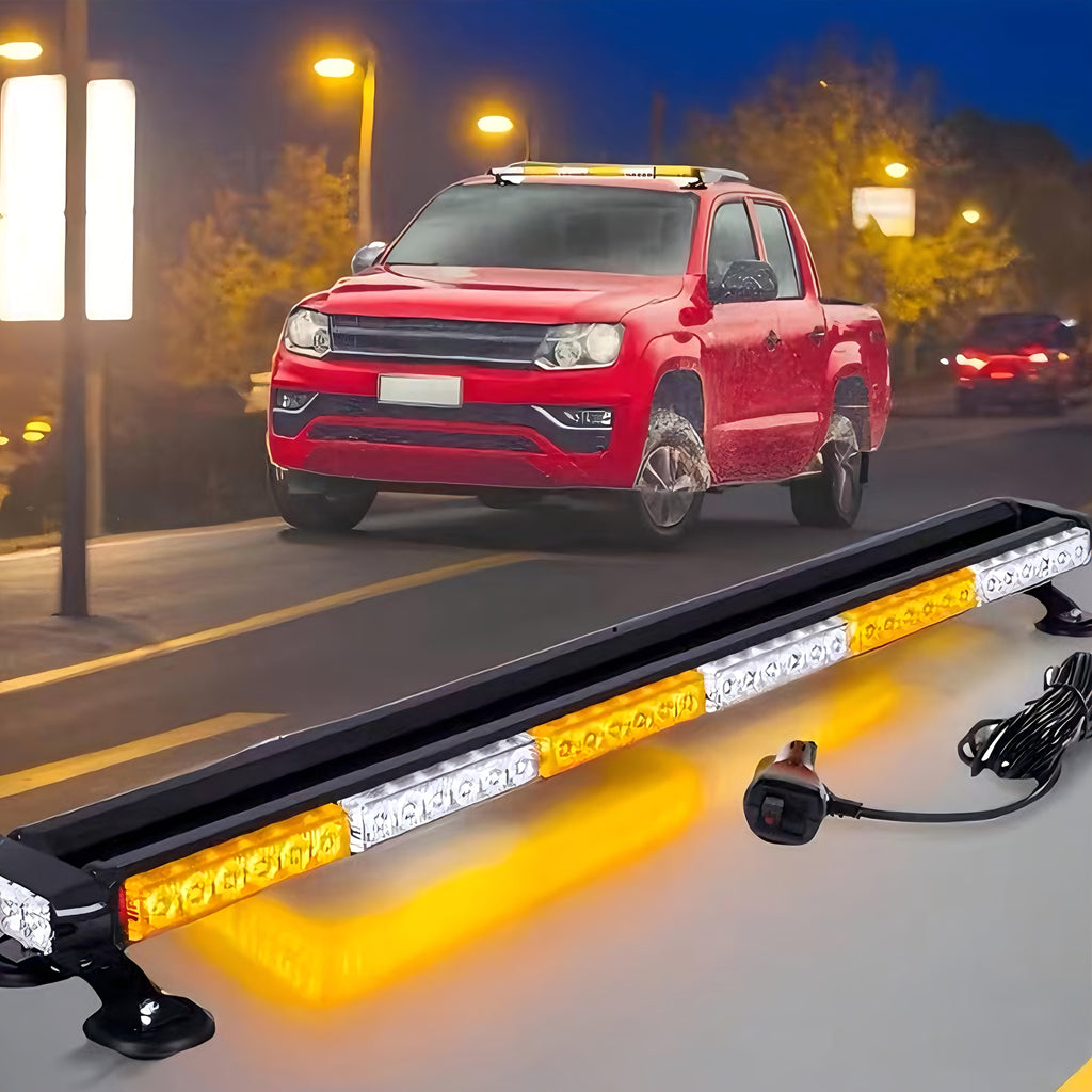 Advarselslysbar 38" – Rav/Hvid til Lastbil