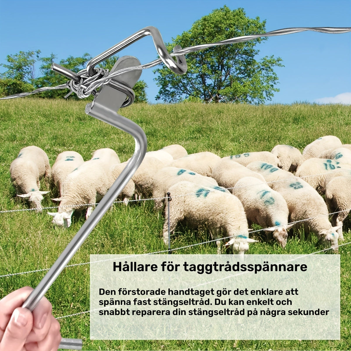 Hegnstrådspændere 30-pak med håndtag