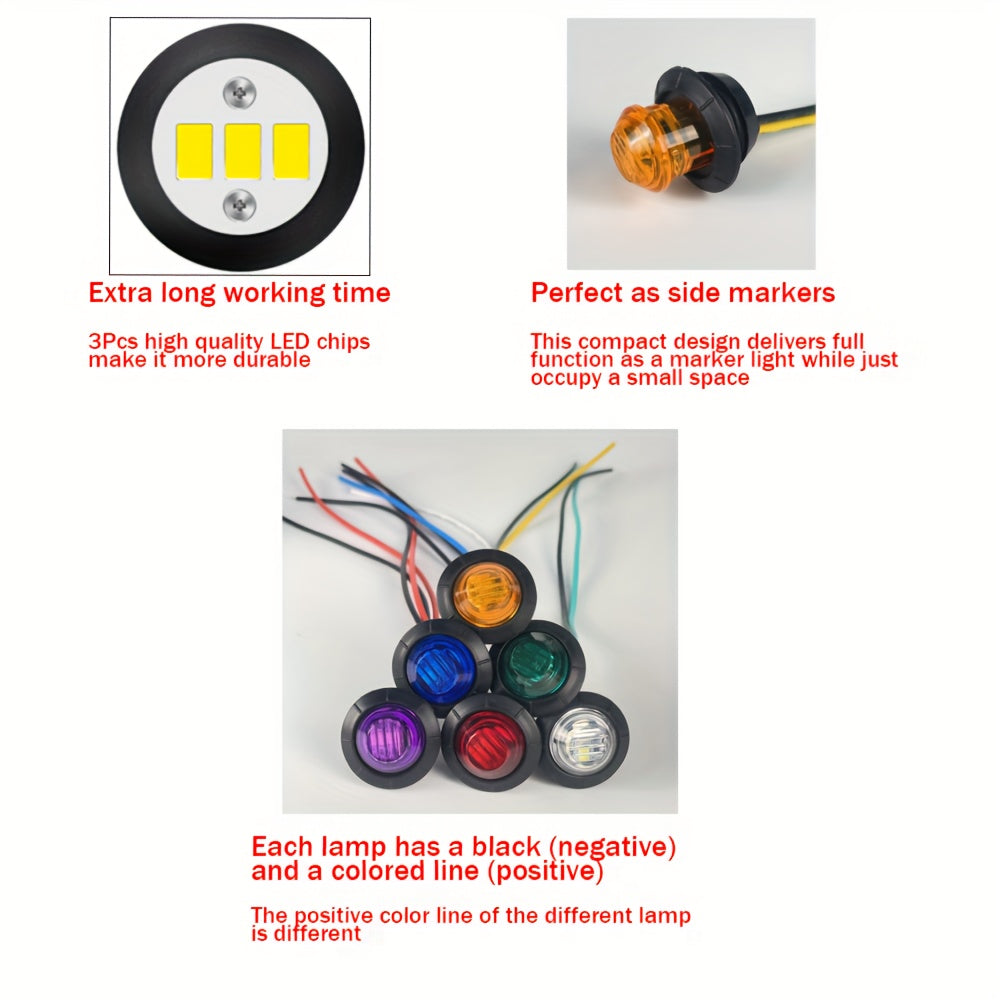 Sidemarkeringslys LED 20-Pak – 12V til Bil & Lastbil
