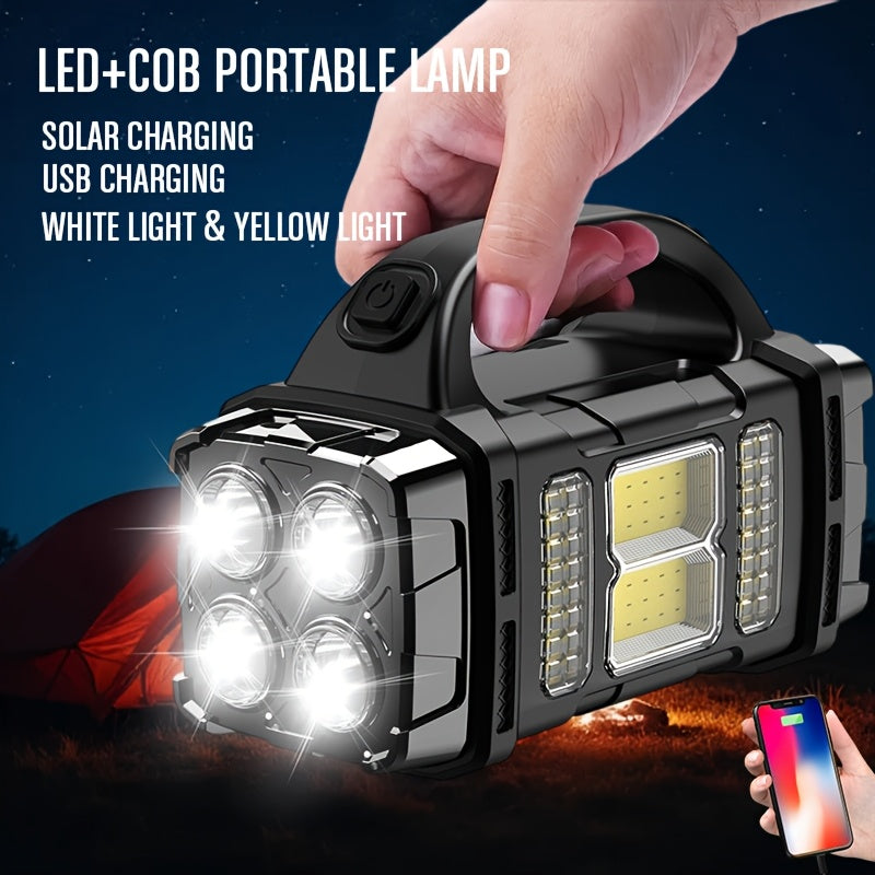 Solcellelampe COB – Bærbar med USB-Opladning