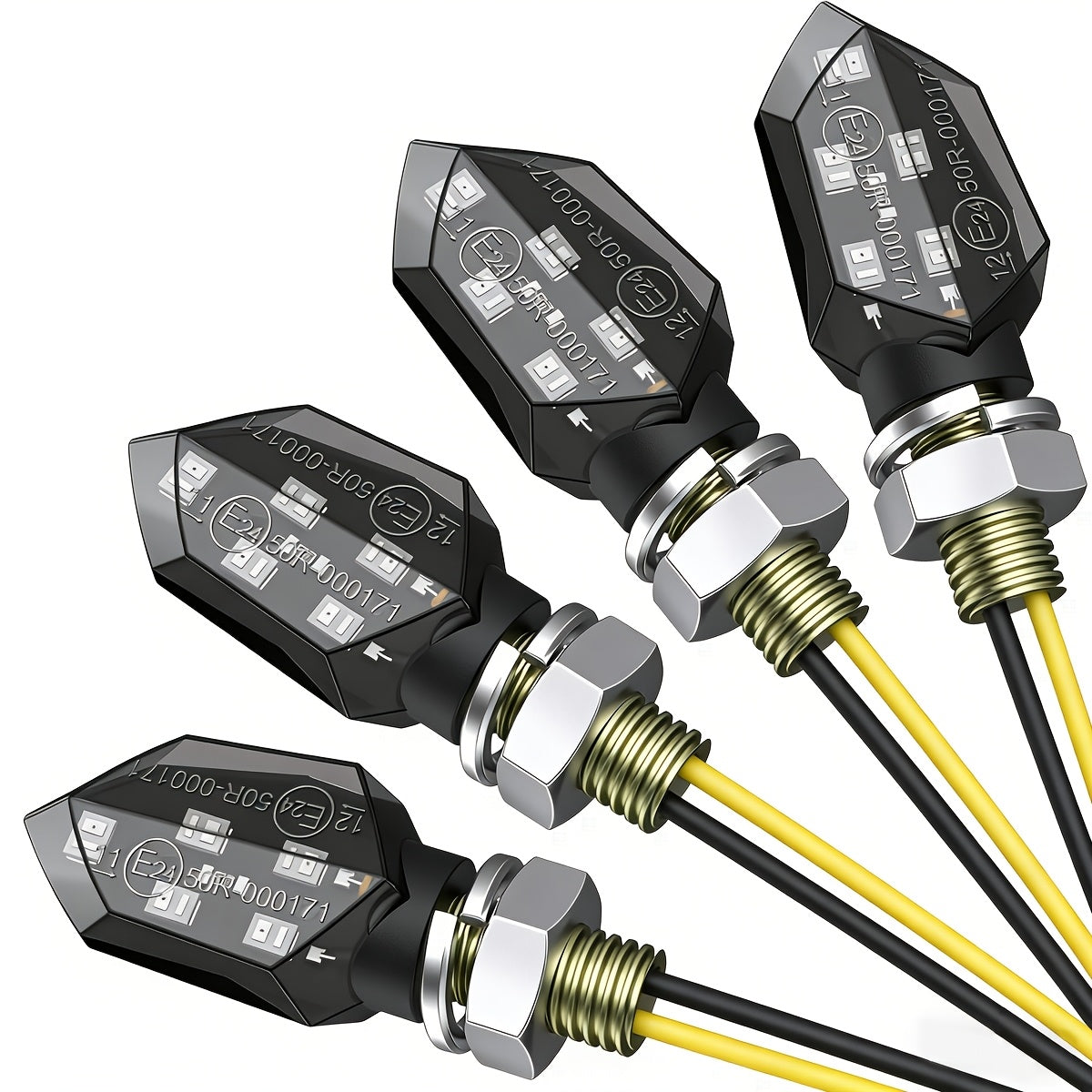 MC LED-Blinklys 4-Pak – Micro Amber 12V