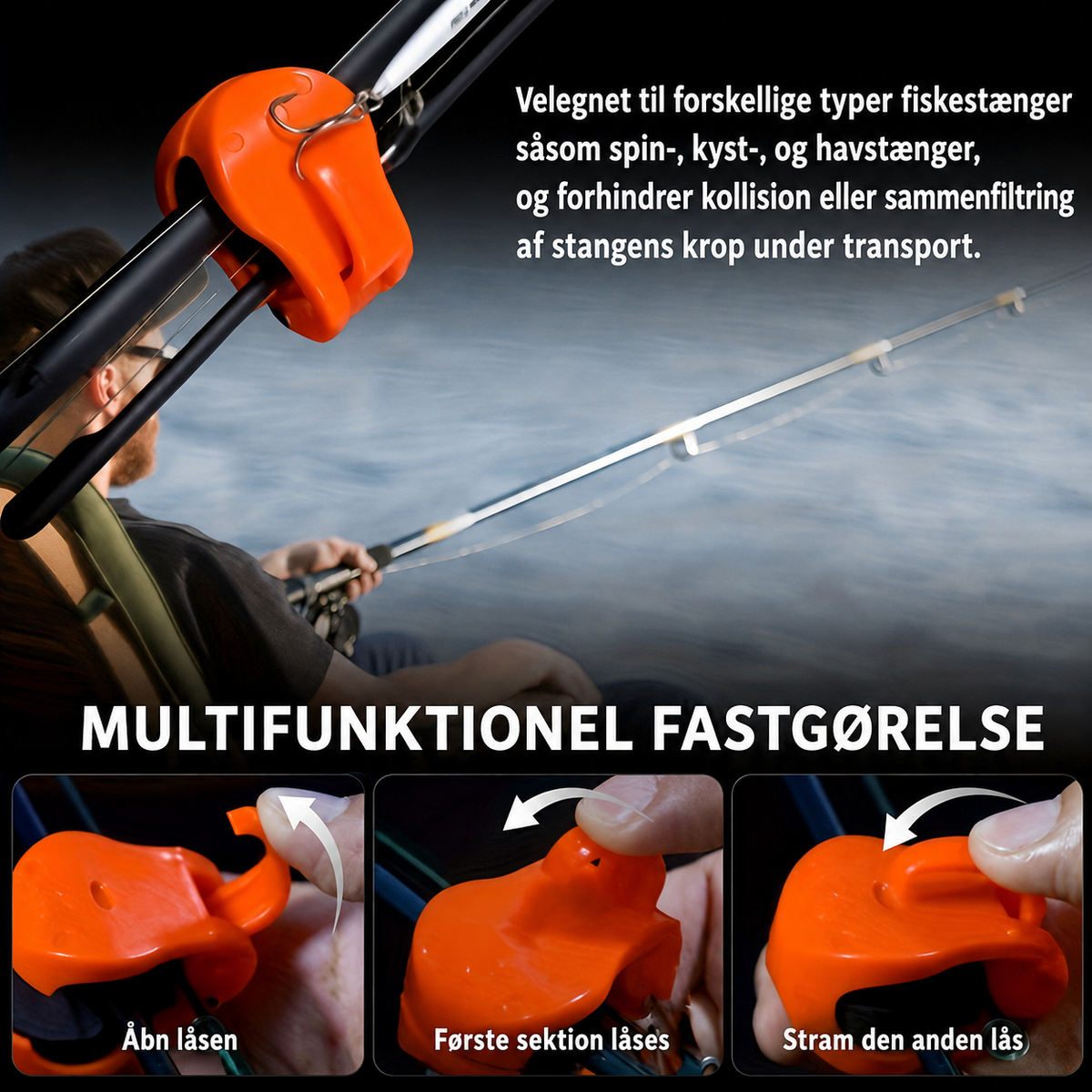 Fiskestangsholder 4-Pak – Kraftig Opbevaring