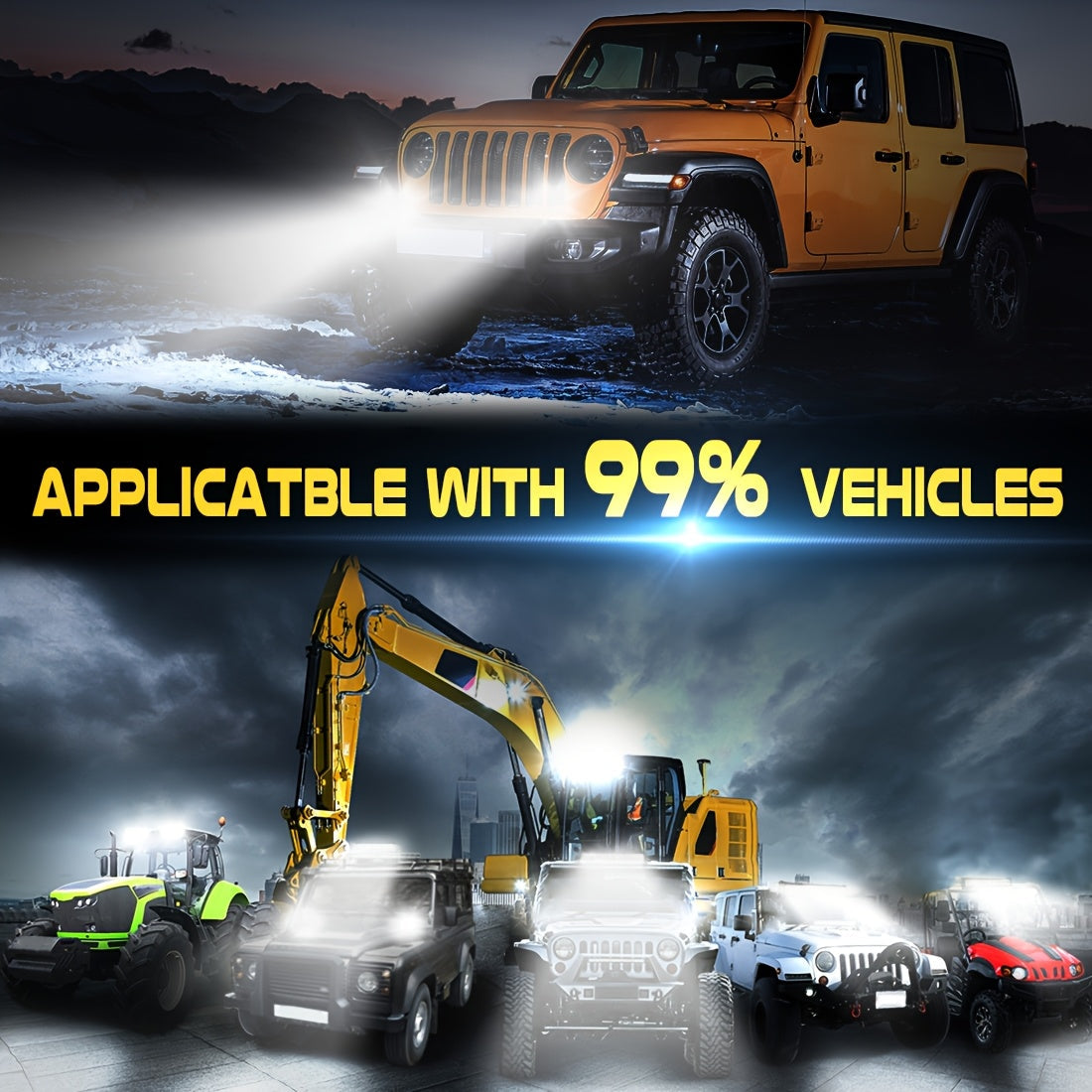 LED Lyslist 20" + 4" Pods – Komplet Offroad-Kit