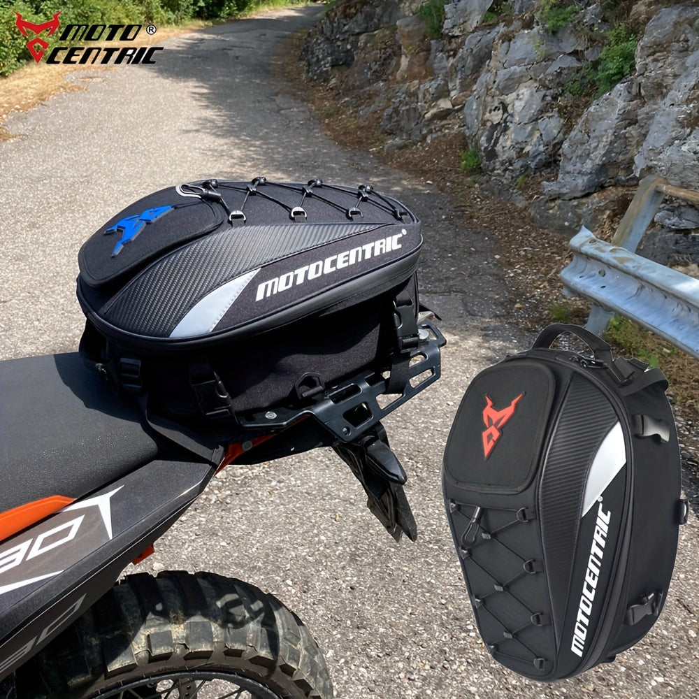 Bagtasken monteret på motorcyklen