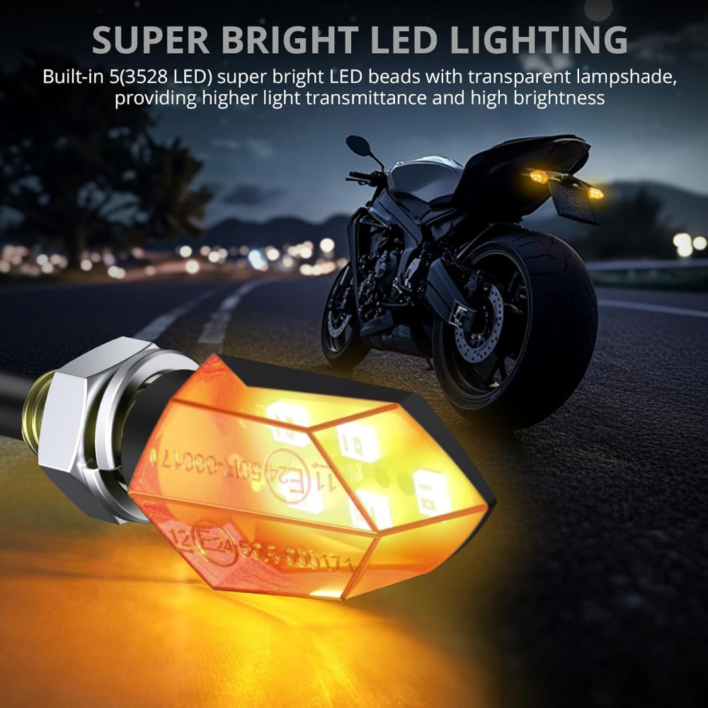 MC LED-Blinklys 4-Pak – Micro Amber 12V