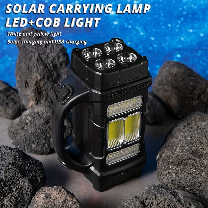 Solcellelampe COB – Bærbar med USB-Opladning