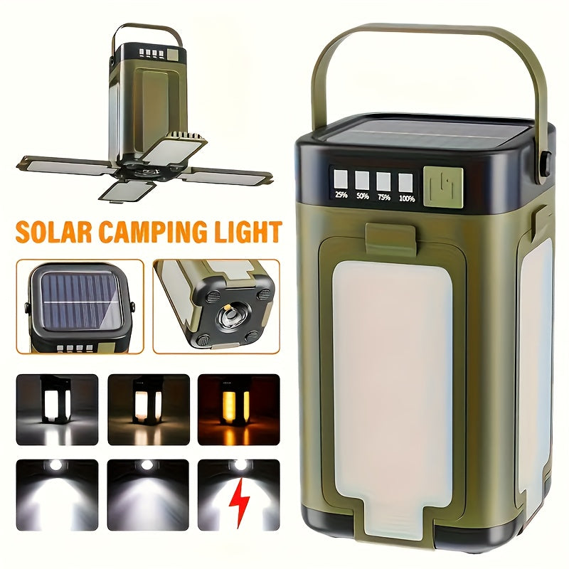 LED Campinglampe – Solcelledrevet & Sammenfoldelig